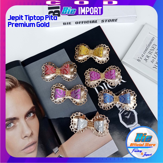 Jepit Tiptop Gold Elegant Premium Impor Best Seller