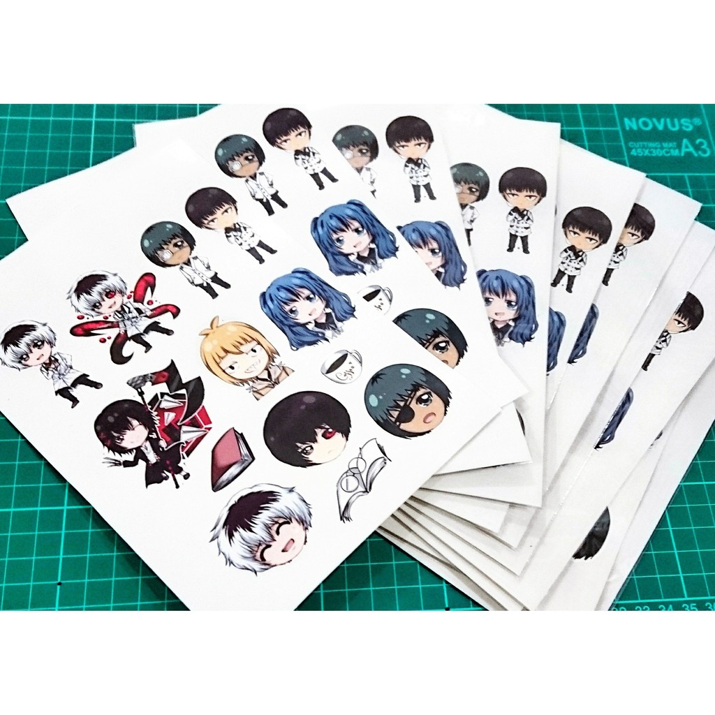 sticker tokyo ghoul re a5 haise kaneki ken juuzou shuzuya anime