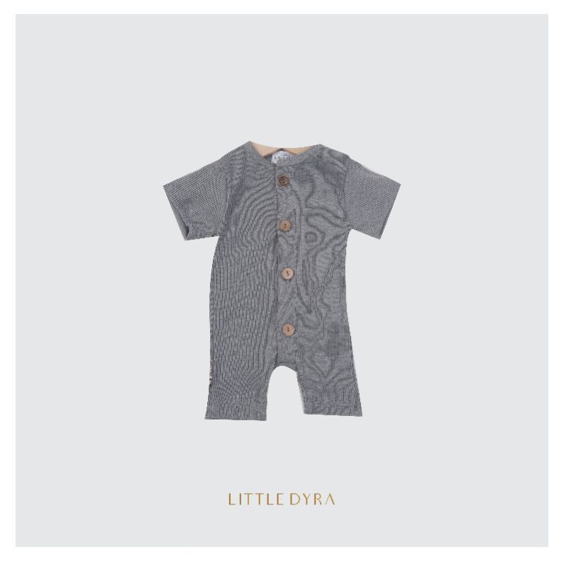 LITTLEDYRA ROMPER DYRA ROMPER SEGIEMPAT ANAK BAYI 0-3 TAHUN-GREY / LITTLEDYRA