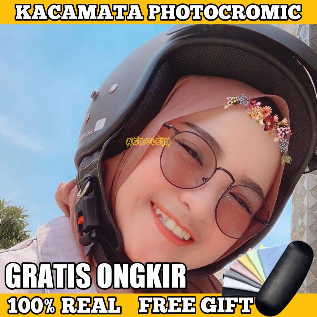 [TERMURAH] Kacamata Photocromic Korea / Anti Radiasi 2 In 1 Potokromik Photochromic Pria Wanita Fotocromic Potocromic