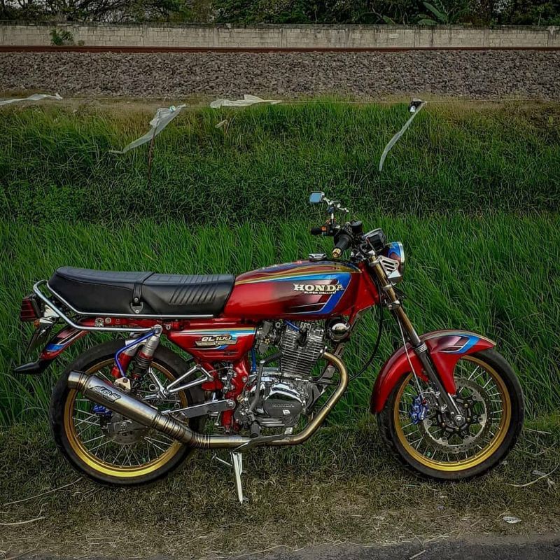 Knalpot D.O.S Muffler Dos Muffler Original Jogja Gl 100 Kompetisi Stainless original racing jogja As