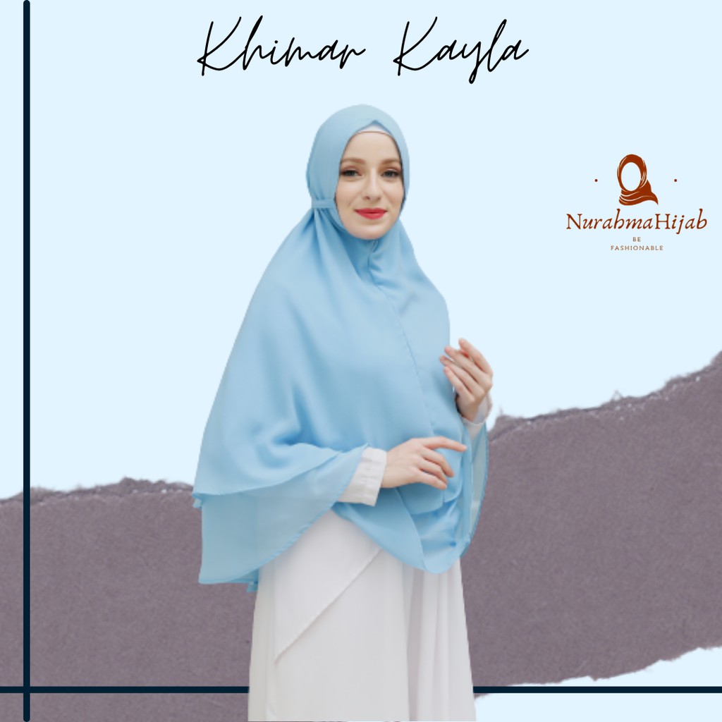 Khimar KAYLA Dua Layer Jumbo Nonped / Fine Katun Hijab Syari