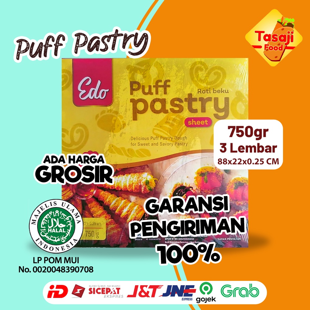 

Edo Puff Pastry 750 gr Kulit Pastry Zuppa Frozen