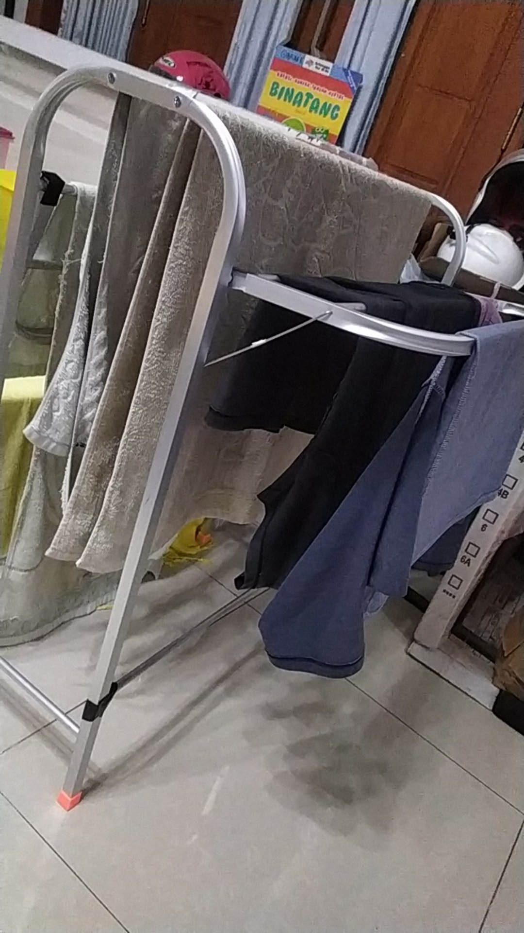 [ Cod ] Jemuran Handuk Aluminium Praktis Ekonomis Murah Surabaya Gantungan Pakaian Ringan Sayap