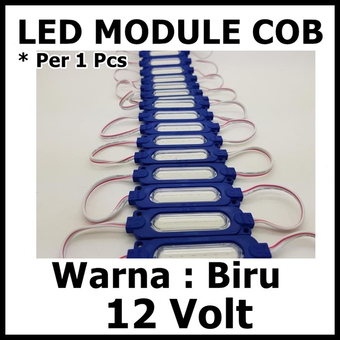 LED Module Batang COB 12 Volt 12V waterproof Warna Biru