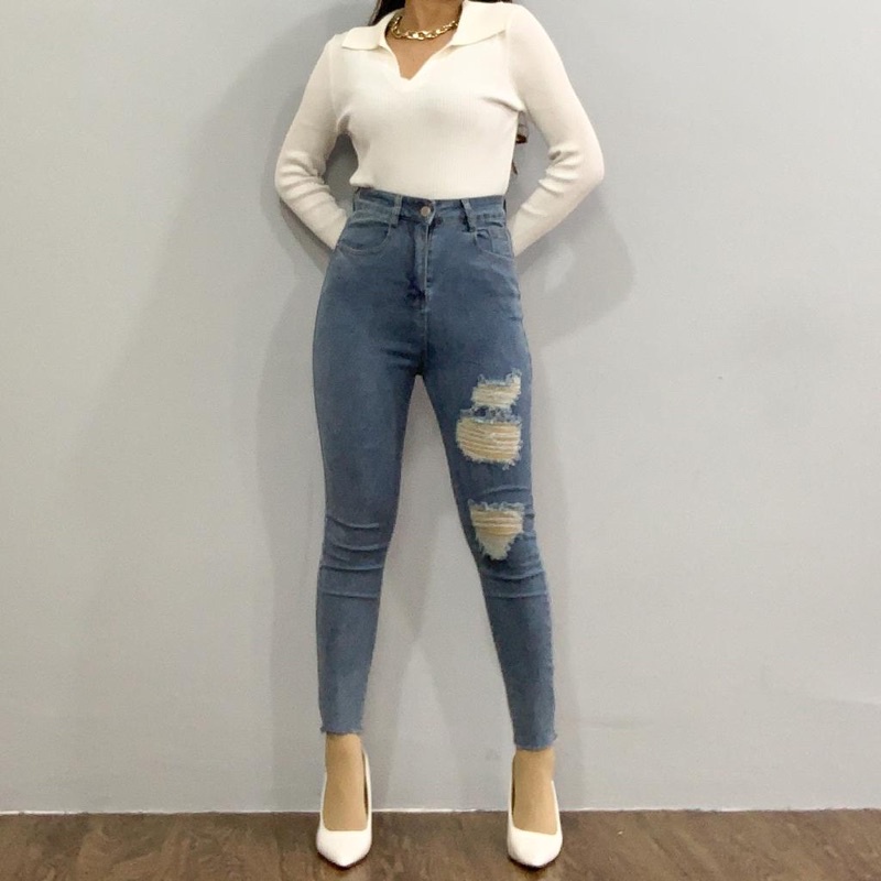 [LUXE.DLABEL] - E14 Jeans | Celana panjang Highwaist wanita Jeans import premium Jeans wanita polos ripped jeans High waist jeans wanita bkk Skinny Jeans High waist Baggy jeans Wideleg Jeans Kulot jeans Boyfriend jeans Wanita Kargo Jeans