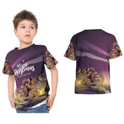 Kaos Baju T-shirt Murah Anak Laki-Laki Dan Perempuan Merry Christmas Natal 2021 Art14