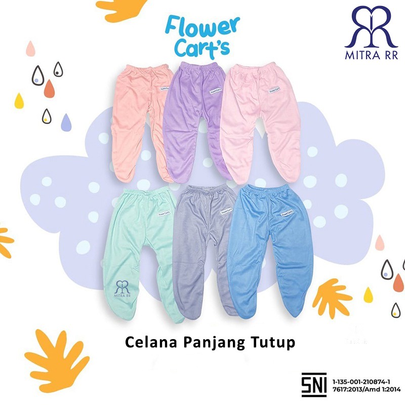 Flower Cart’s Celana Bayi Newborn 0-6 Bulan - Celana Bayi Panjang Pendek Polos Satuan/Grosir