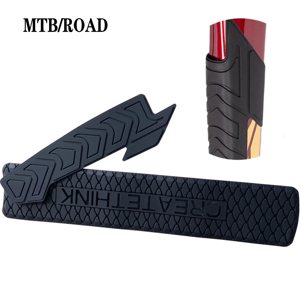 CREATETHINK Stiker Pelindung Frame Sepeda Downtube Protector Cover 2 PCS - 3DMTB - Black