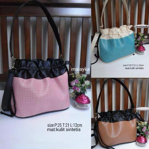 Tas serut Two Tone / Tas selempang Termurah