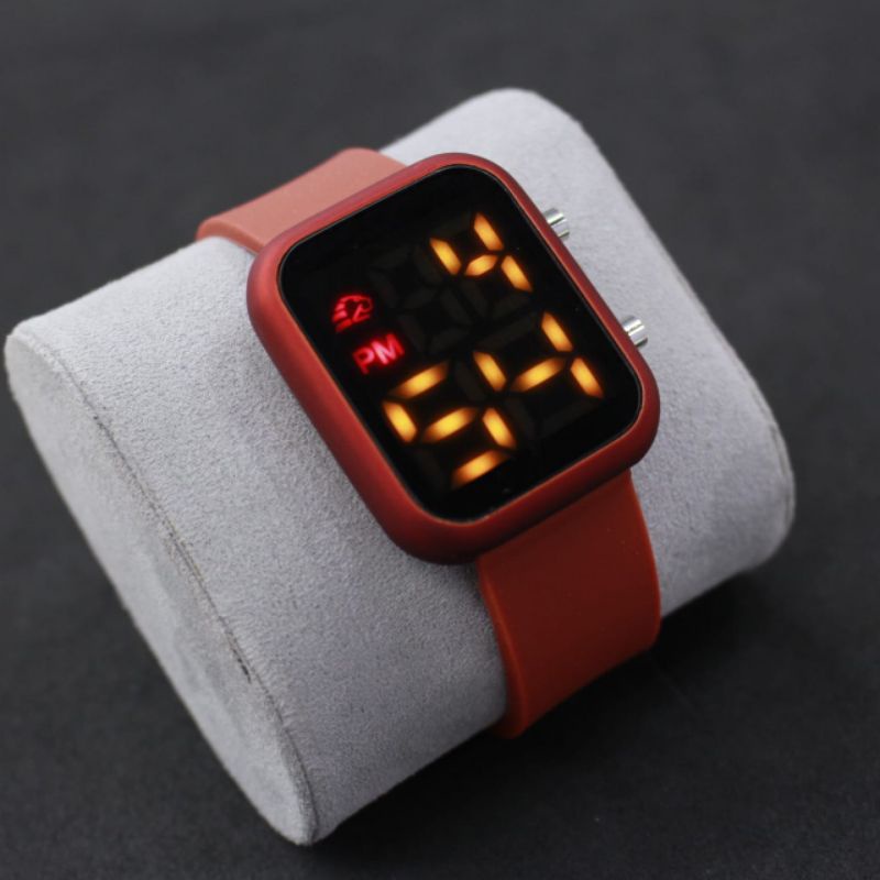 JAM TANGAN WANITA LED WATCH DIGITAL RUBBER STRAP BARU