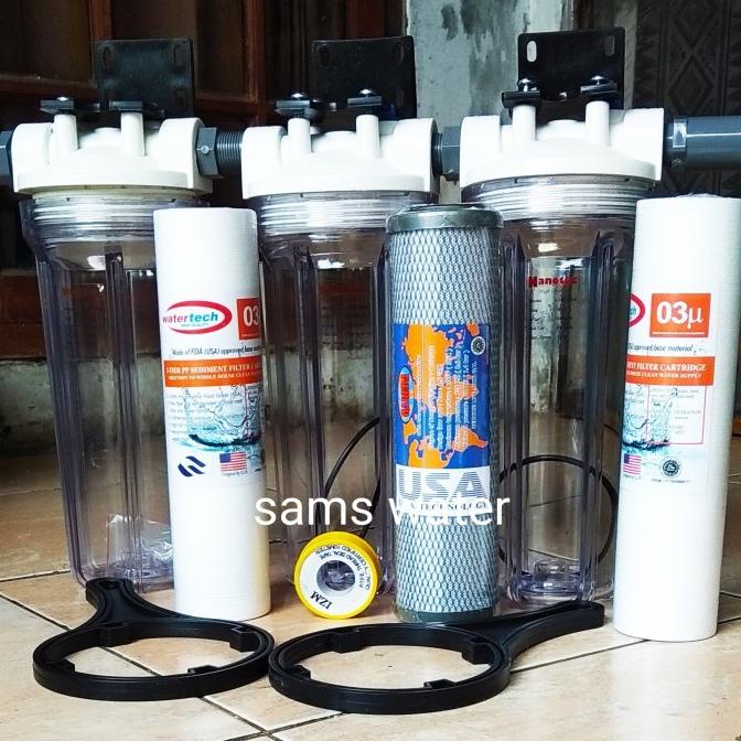 Jual Produk Unggulan] FILTER AIR SUMUR / PDAM 3 TABUNG 10" NANOTEC
