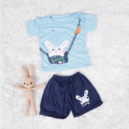 Jeco fashion Set anak Rample love rabbit