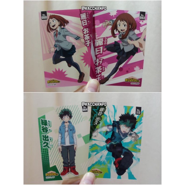 Clear Card Uraraka Ochako & Izuku Midoriya BNHA Official Merchandise My Boku No Hero Academia Deku U