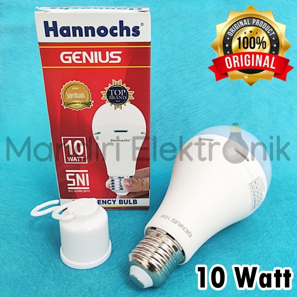 Lampu LED Hannochs Genius AC DC 10 Watt - Lampu Emergency Hannochs 10 Watt 10w