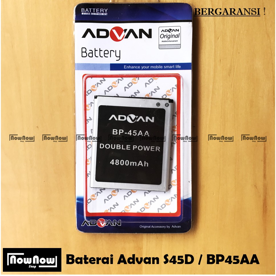 Baterai Advan Vandroid S45D BP-45AA Original Double Power Batre Batrai Battery HP BP45AA