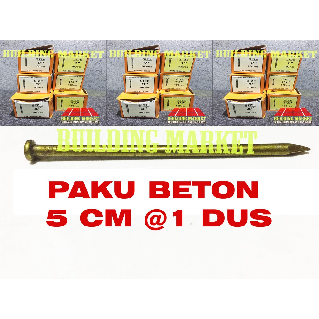 PAKU BETON TEMBOK PAKU BAJA PAKU BETON DAIWA 5 CM 2 INCH @1 DUS