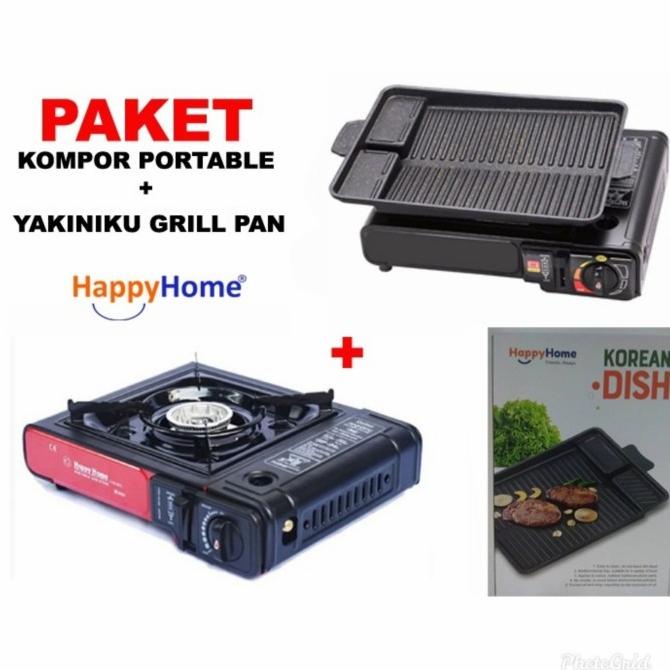 +++++] PAKET KOMPOR PORTABLE BBQ YAKINIKU GRILL PAN