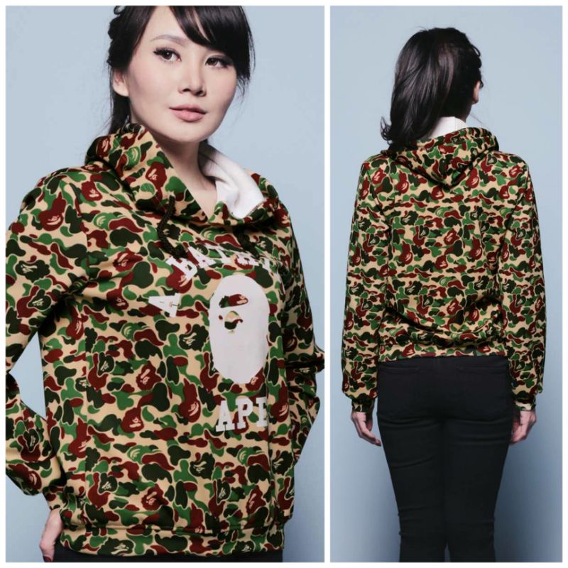 Hoodie bathing ape / jaket bisa luaran bahan bagus dan tebal terbaru