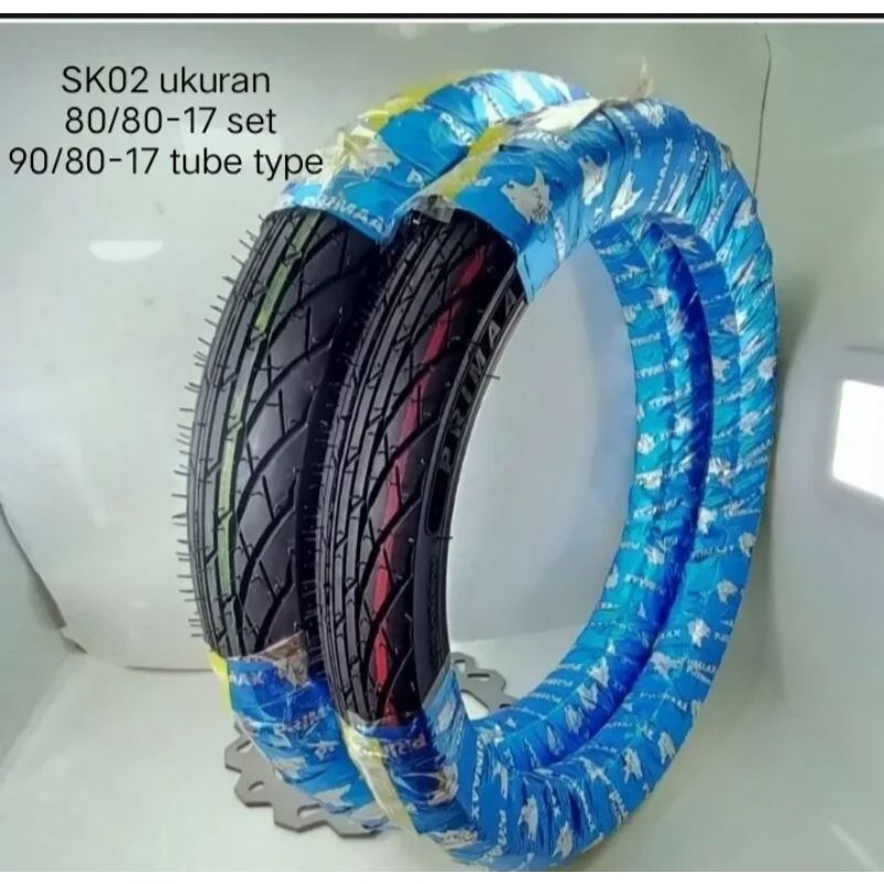 BAN PRIMAX SK-02 90/80-17 SET 80/80 NO TUBLES