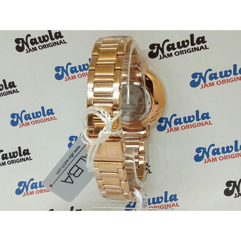 Alba Ladies AH8538X1 Quartz Rose Gold - Jam Tangan Wanita AH8538