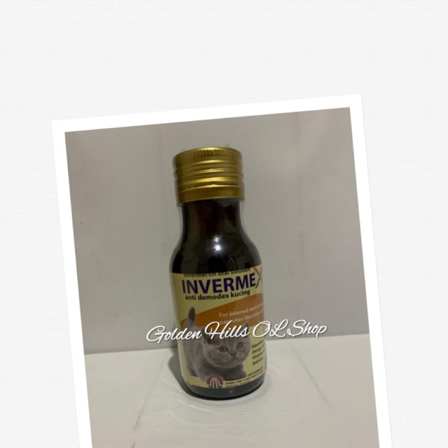 INVERMEX anti demodex kucing dengan oral 60 ml bukan spray