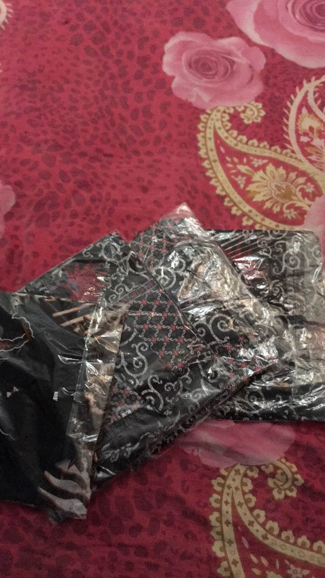 Ayam Nirwana Kemeja Batik Pria Lengan Pendek Hitam Sogan M L Xl