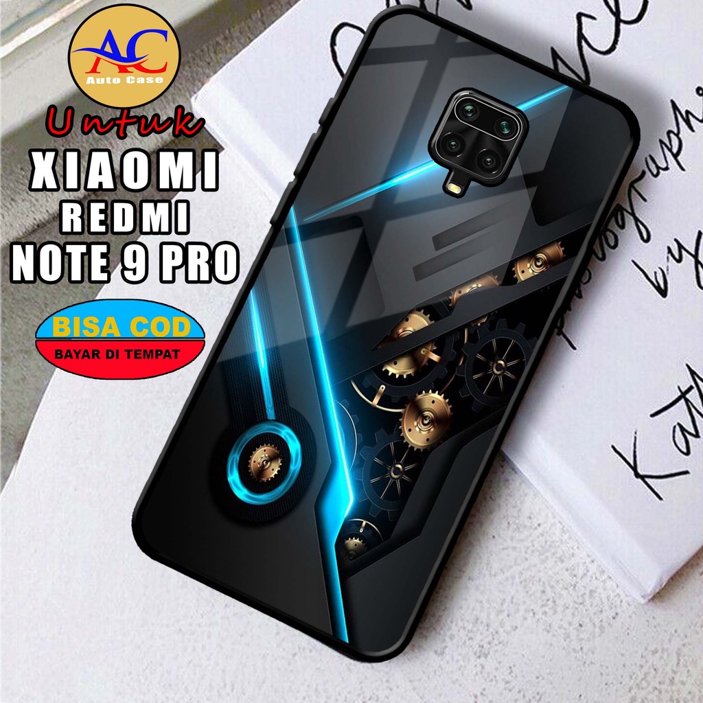 Softcase Glass kaca untuk Xiami Redmi Note 9 Pro MSN Casing Handphone Case Hp Procamera