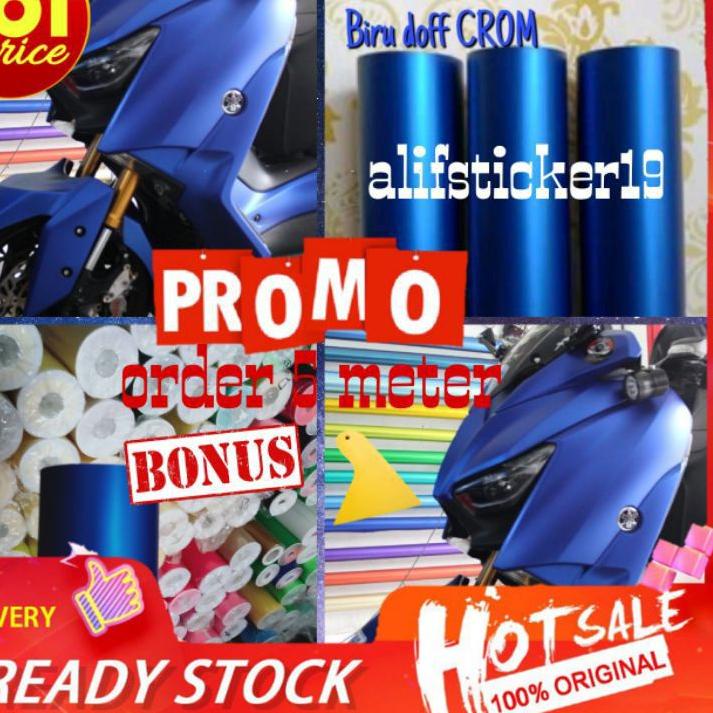 Stiker Skotlet Biru Navy Metalik Doff Motor/Mobil ジ