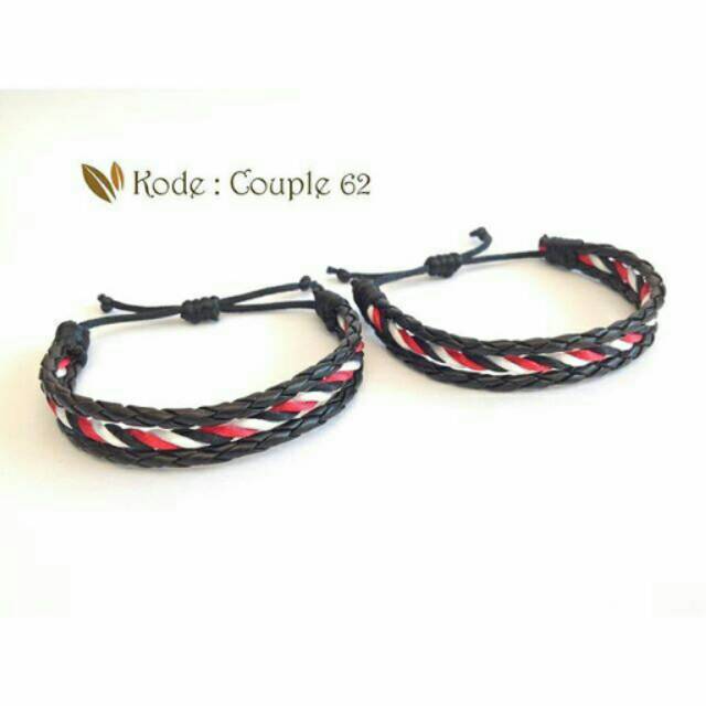 LJpassion Gelang Couple Tali Kulit Tridatu couple 62