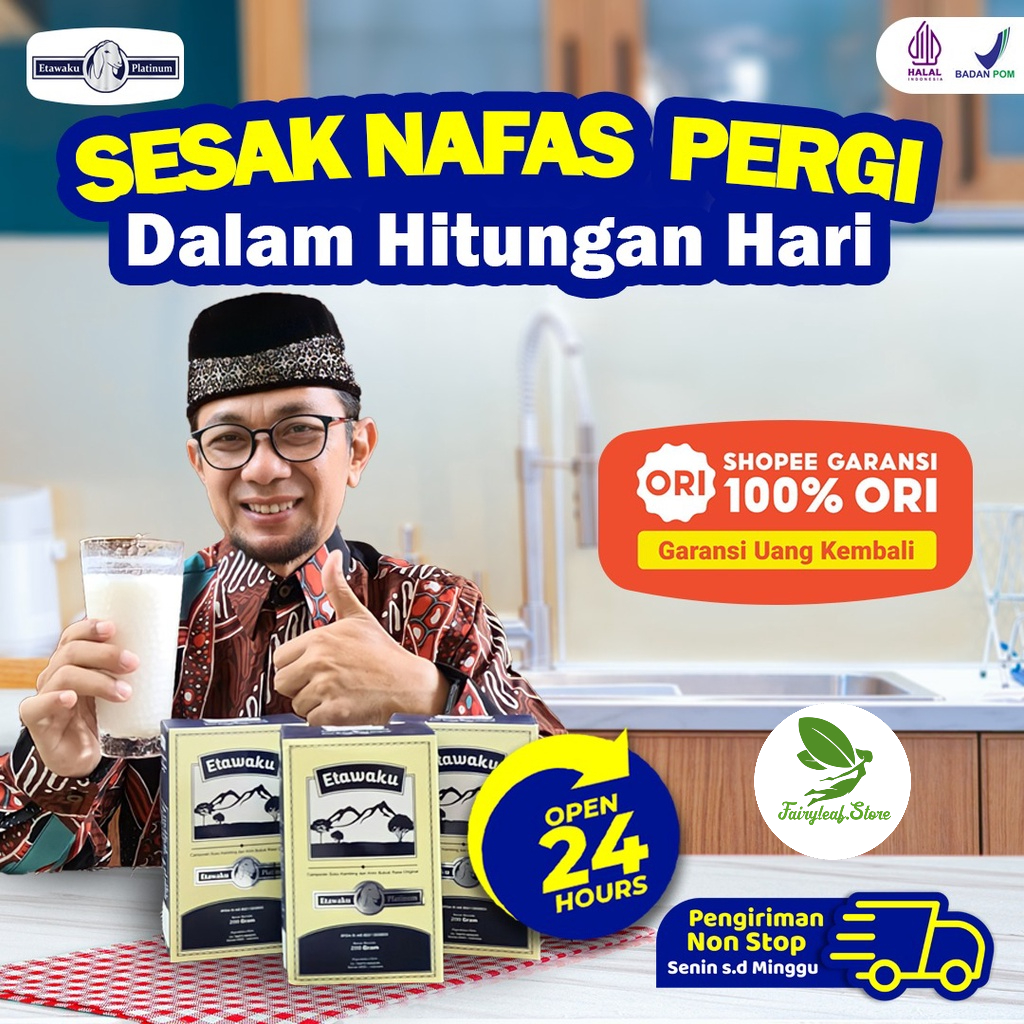 Etawaku Platinum - Susu Kambing Segar Etawa Provit Bubuk Krimer Nabati Atasi Masalah Pernafasan Asma Tingkatkan Daya Tahan &amp; Imunitas Tubuh Jaga Kesehatan dan Kepadatan Tulang Lancarkan System Pencernaan