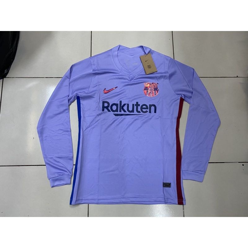 Jersey LS longsleeve barcelonaa barca away ungu 21/22