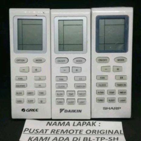 REMOTE REMOT AC GREE DAIKIN YB1FA ORIGINAL ASLI