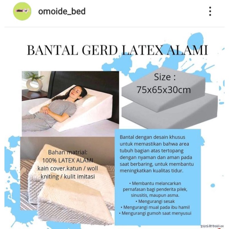 Bantal Gred/Reflux/ Bantal Asam Lambung / Bantal asma