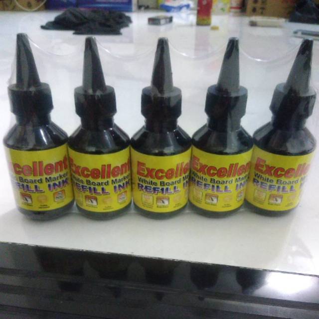 

[PROMO HARI INI] Tinta isi ulang spidol / Refill Ink Excellent 100ml, (5pcs).