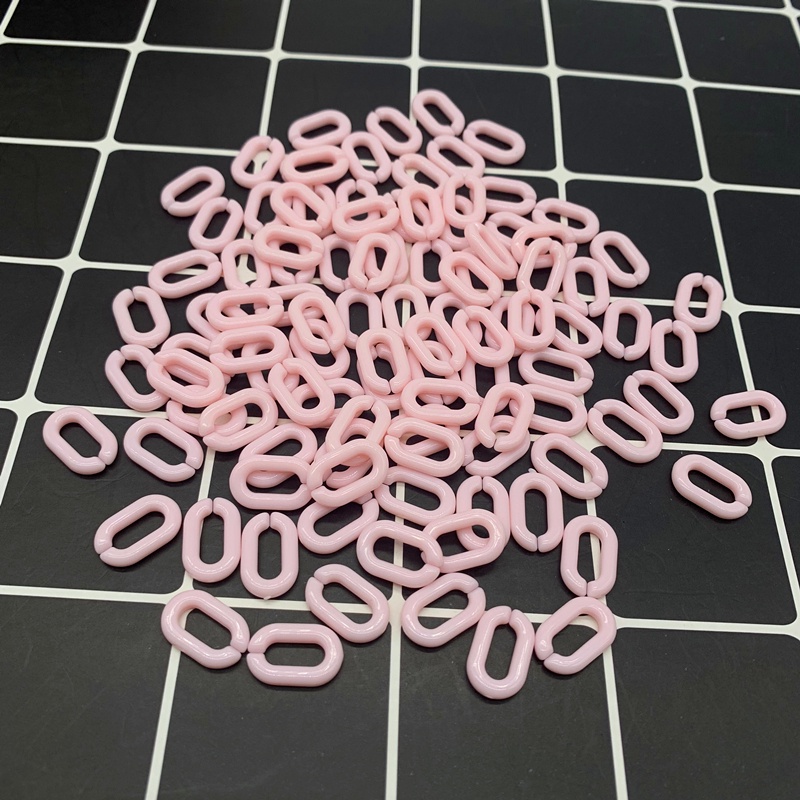 100pcs / Lot Rantai Link Akrilik 15x10mm Warna-Warni Untuk Membuat Perhiasan Kalung / Gelang