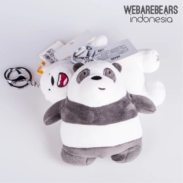 We bare bears keychain gantungan kunci mobil rumah boneka teddy beruang grizz panda