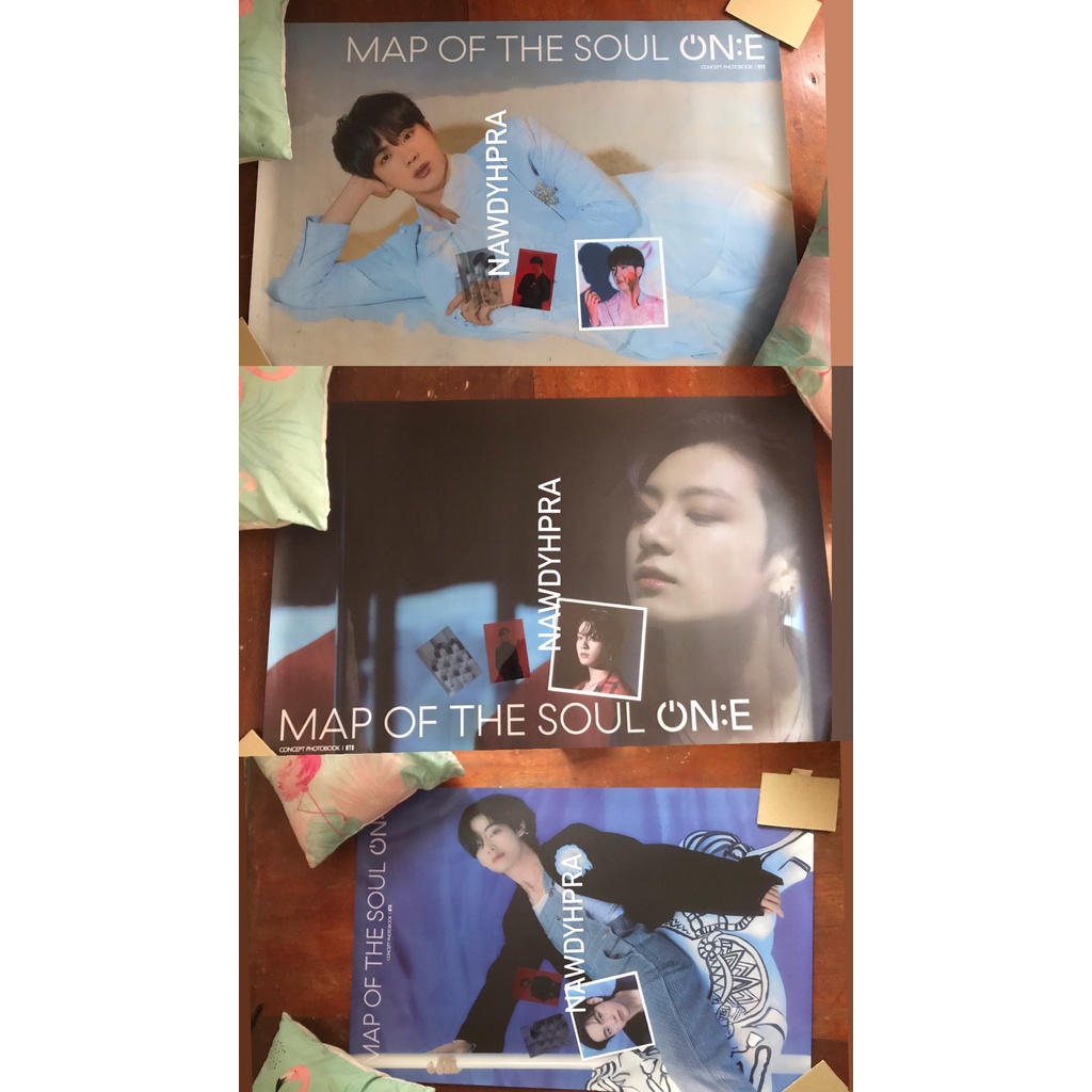 BTS MAP OF THE SOUL MOTS ONE ON:E CONCEPT Seokjin Taehyung Jungkook Set Poster Limited POB Weverse