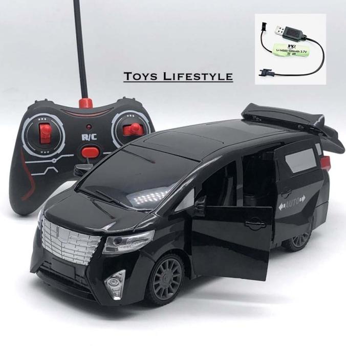 Mainan Mobil Remot Kontrol Alphard (Buka Pintu Dengan Remot) - Hitam