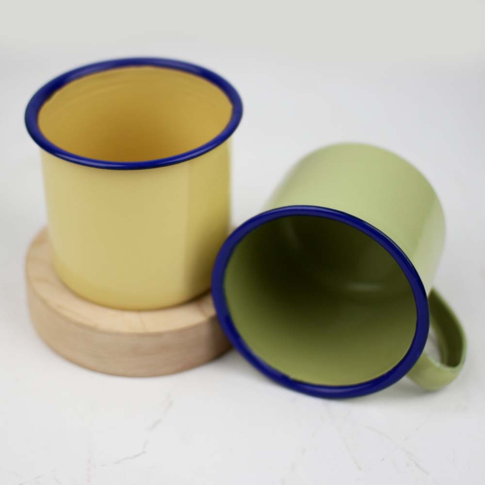 Cangkir kopi mini warna warni / mug jadul mini enamel 8 cm 5007 - isi 1 pcs