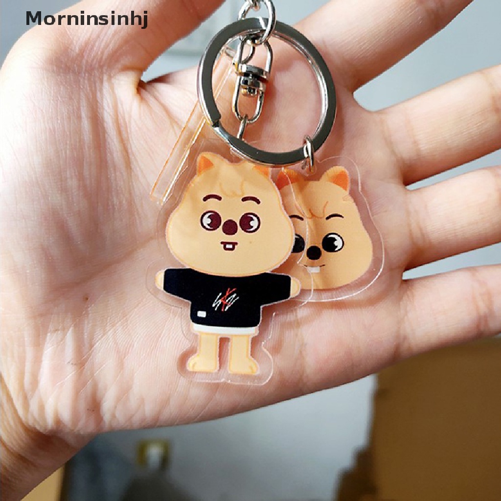 Mornin Stray Kids Cartoon SKZOO Key Chain Gantungan Kunci Akrilik Berkualitas Aksesoris Tas id