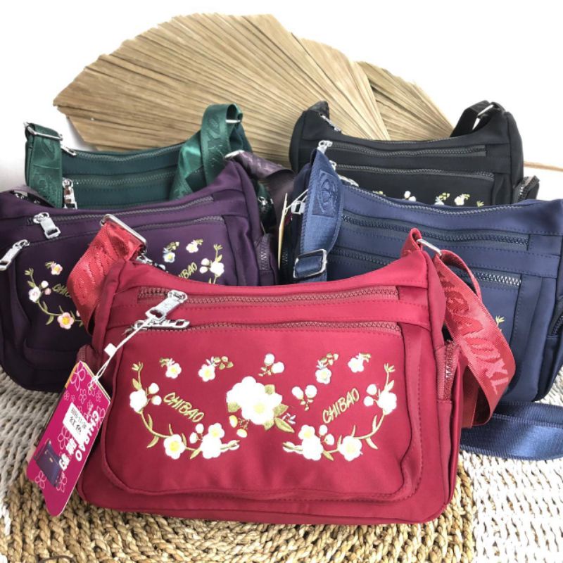 Tas Selempang Chibao Bordir Bunga
