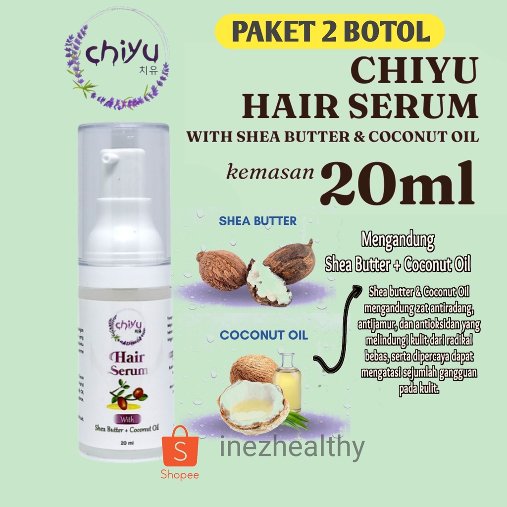 [ PAKET 2 BOTOL ] Chiyu Serum Rambut Rontok Hair Treatment | Perawatan Rambut Rontok | Serum Keratin Penumbuh Rambut Anti Ketombe | Obat Kutu Rambut Original Bpom