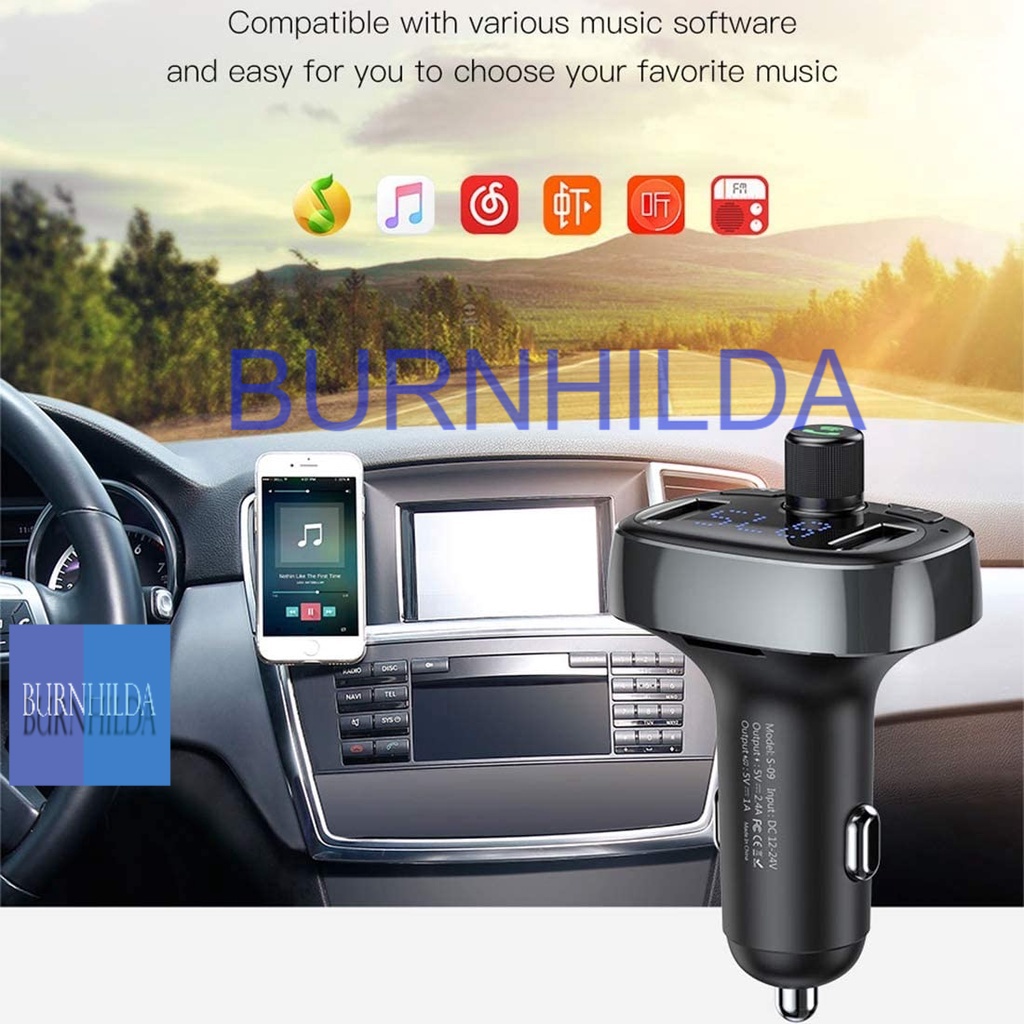 Car Bluetooth 5.0 FM Transmitter 3 USB + TF Slot CCTM Bluetooth Car Adapter, V5.0 Bluetooth FM Transmitter for Car, Bluetooth Radio for Car, MP3 Player with PD/USB Quick Charge, Hands Free Calling, 3 Playing Mode mobil motor burnhilda