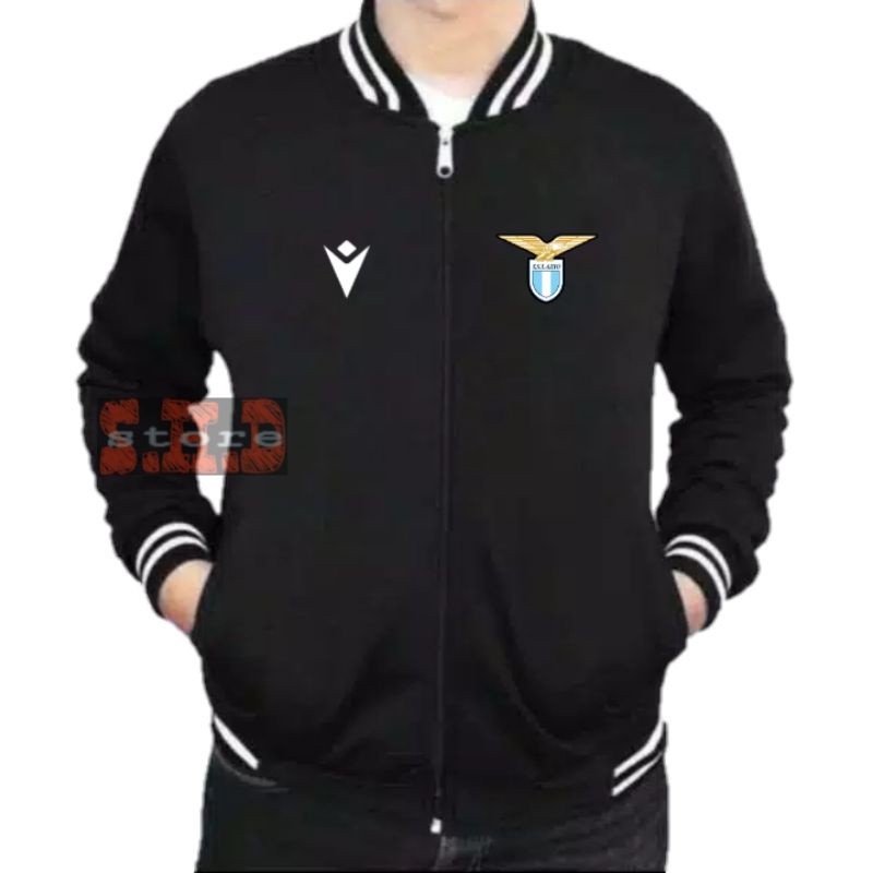 JAKET KATUN VARSITY LOGO SS LAZIO JAKET SS LAZIO JAKET BOLA TERBARU