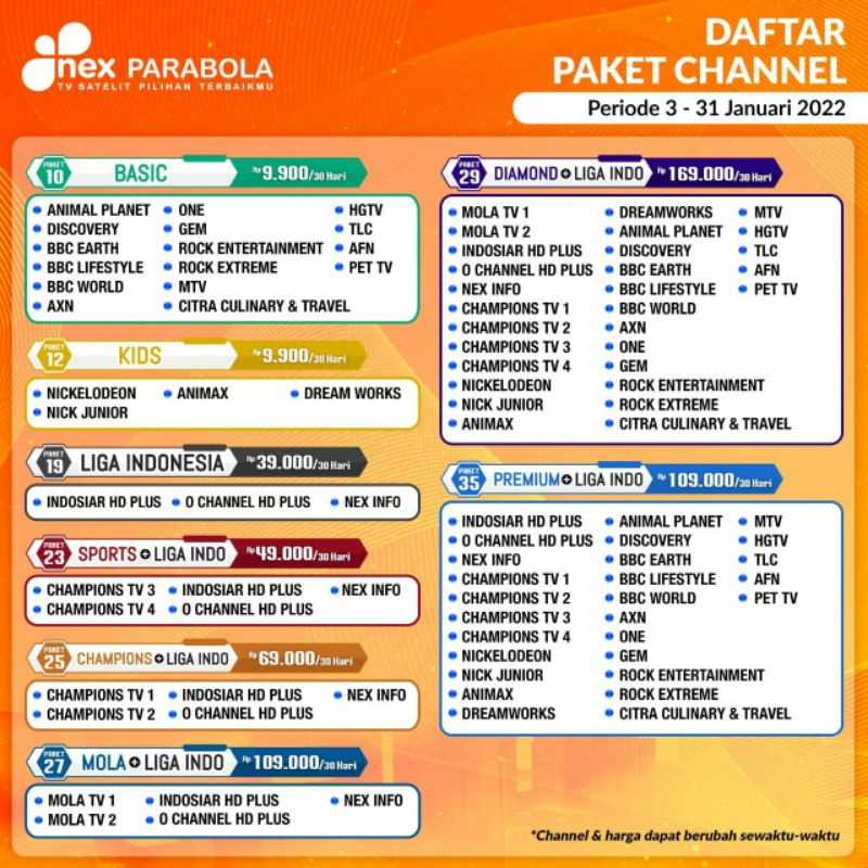 ANTENA PARABOLA 45CM LENGKAP RECEIVER NEX PARABOLA COMBO GRATIS CHANNEL