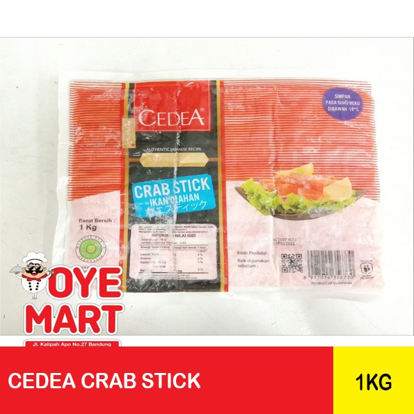 CEDEA CRAB STICK 1KG /  IKAN OLAHAN KEPITING STICK