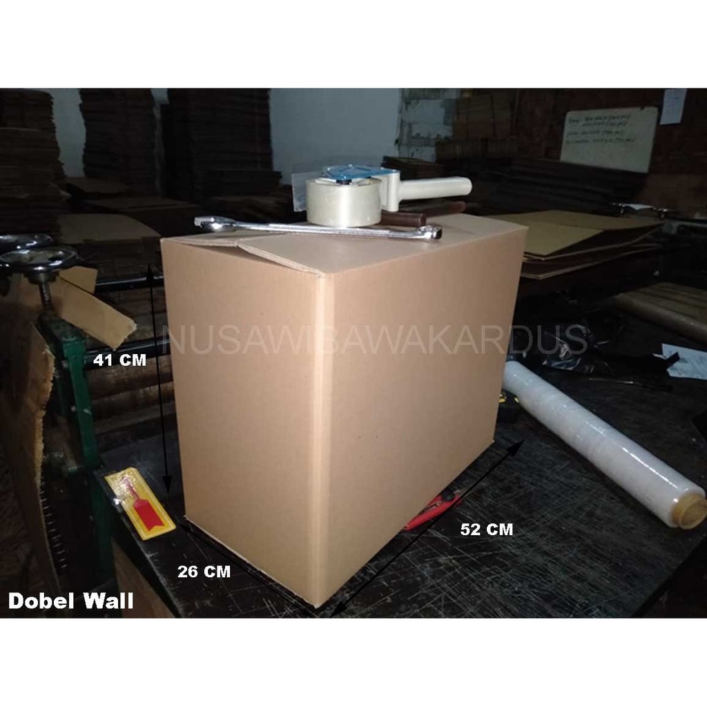 

kardus box packing polos double wall 52x26x41cm, murah, kotak karton