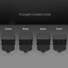 Kemei Alat Cukur Elektrik Hair Trimmer Shaver Rechargeable - KM-1407 - Black