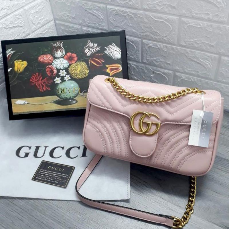 Tas Gucci Marmont Medium 26CM+Free Box+Card Tas Wanita Selempang Wanita Import Premium NK2044